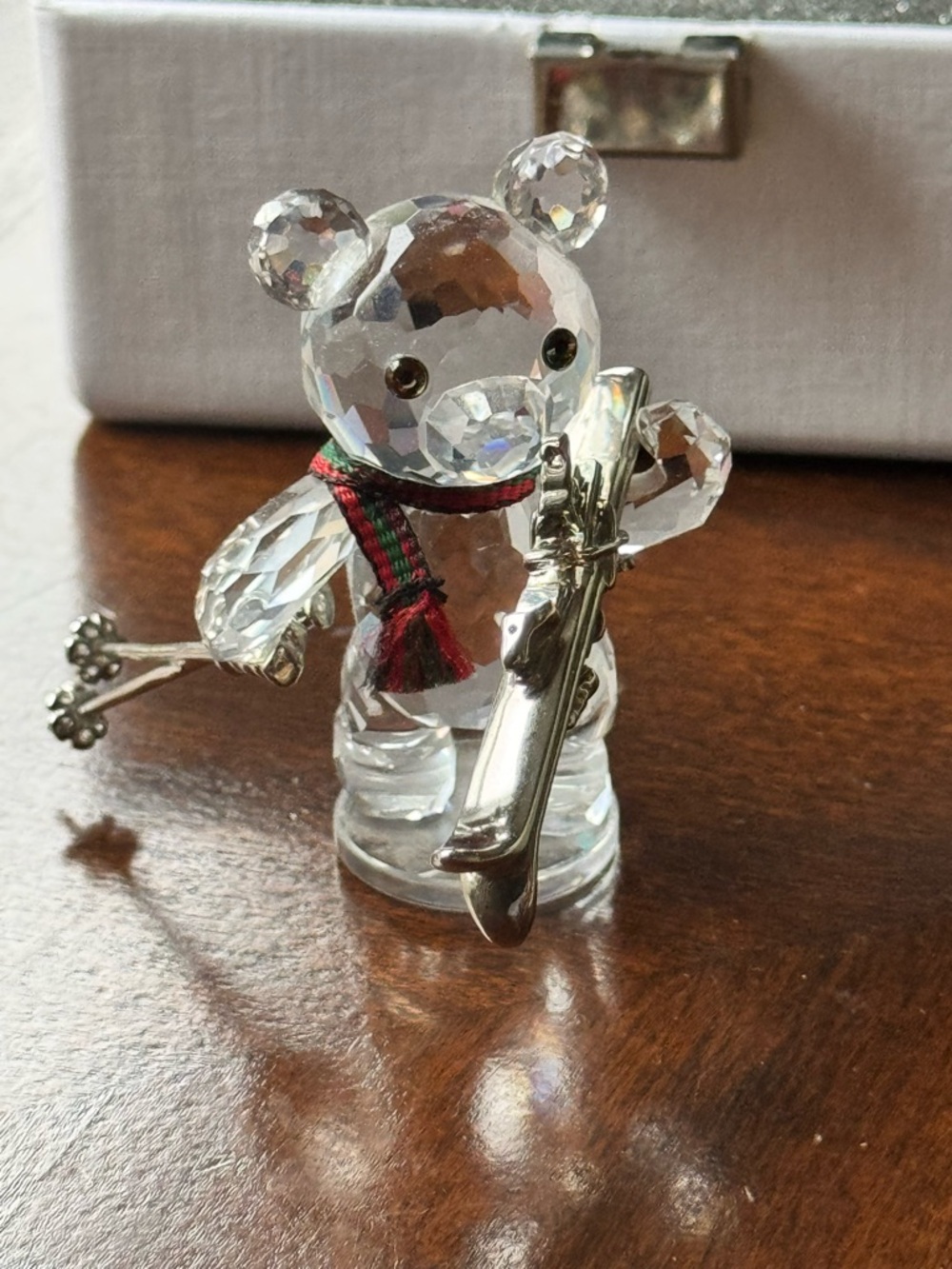 Swarovski Crystal Kris Bear with Ski’s